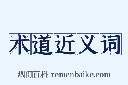 术道近义词是什么意思的图片